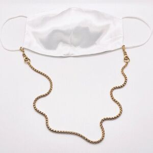 'Helping Hands' - Handmade Vintage Style Gold Box Link Mask Chain